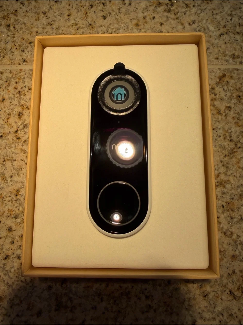 Nest Hello Wired Video Doorbell - White and Black